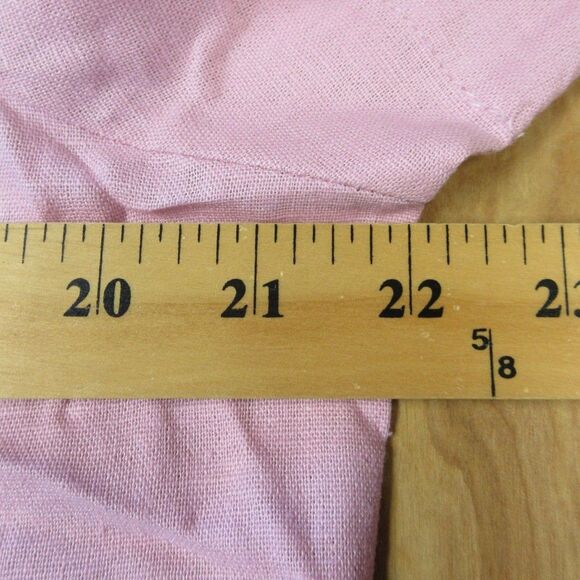 BUFFALO DAVID BITTON Linen Blend Button Front Shirt S 4-6 Fidji Pink Blouse NWT - Picture 8 of 9